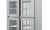 Dulap frigorific dublu  cu 4 usi din sticla INOX 304 | Frigider profesional inox  Ozti