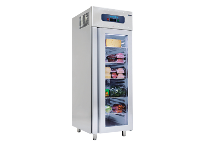 Dulap frigorific refrigerare simplu monobloc | Frigider profesional inox cu usa din sticla 700 lt FRENOX
