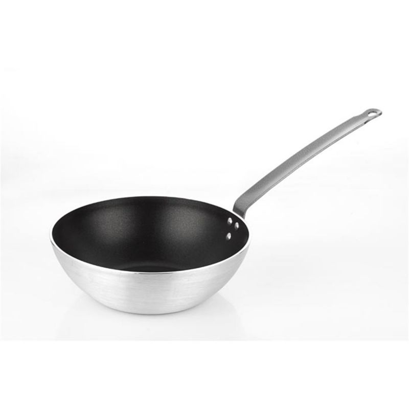 Tigaie wok plita inductie aluminiu teflonat 24 cm