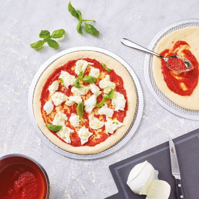 Tavi | retine pizza Tava pizza | retina pizza aluminiu D50 cm - Lancom.ro